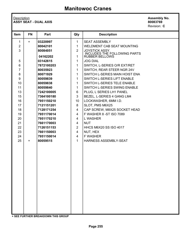Grove RT530E-2 Crane Parts Manual 614812 2019 2 Grove RT530E-2 Crane Parts Manual 614812 2019-2