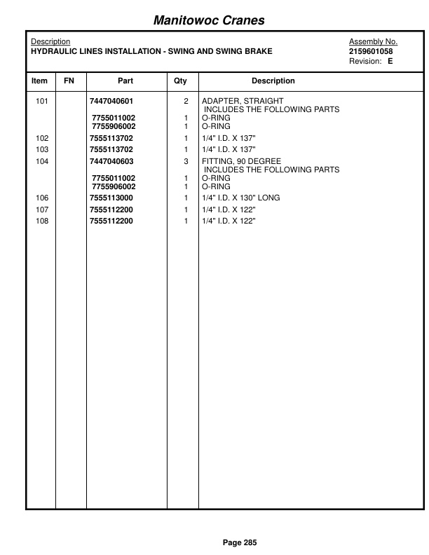 Grove RT530E Crane Parts Manual 221103 2014 2 Grove RT530E Crane Parts Manual 221103 2014-2