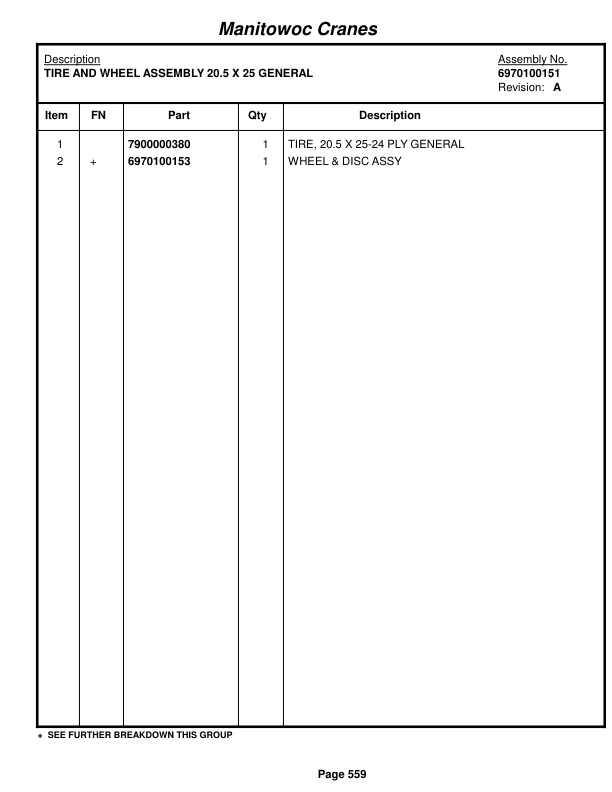 Grove RT530E Crane Parts Manual 222355 2014 3 Grove RT530E Crane Parts Manual 222355 2014-3