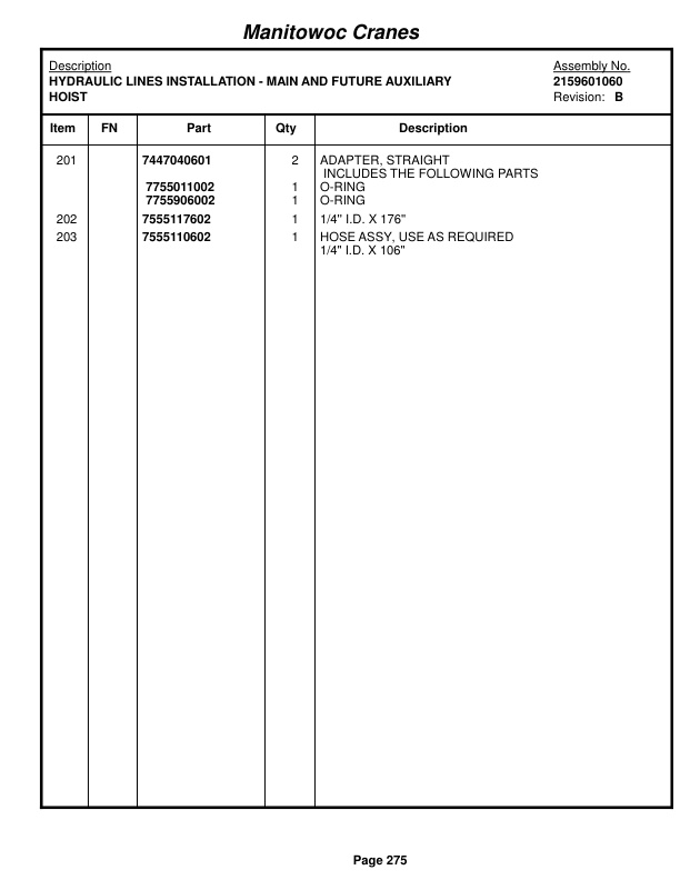 Grove RT530E Crane Parts Manual 222767 2015 2 Grove RT530E Crane Parts Manual 222767 2015-2