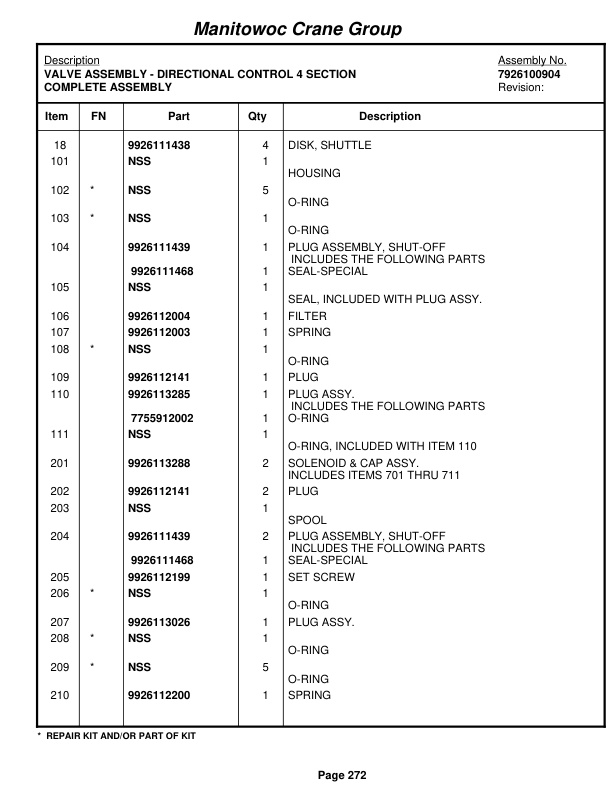 Grove RT535E Crane Parts Manual 226008 2006 2 Grove RT535E Crane Parts Manual 226008 2006-2