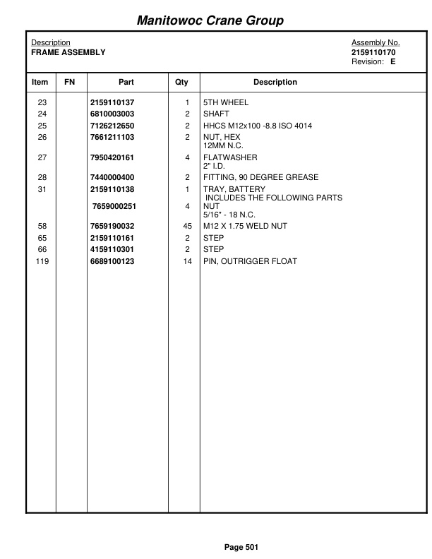 Grove RT535E Crane Parts Manual 226082 2006 3 Grove RT535E Crane Parts Manual 226082 2006-3