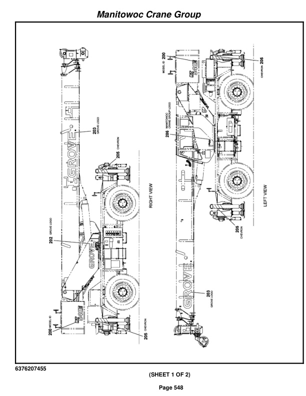 Grove RT540E Crane Parts Manual 226538 2007 3 Grove RT540E Crane Parts Manual 226538 2007-3