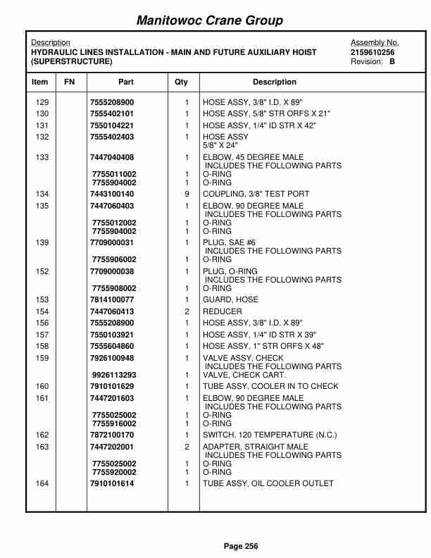 Grove RT540E Crane Parts Manual 228262 2008 2 Grove RT540E Crane Parts Manual 228262 2008-2