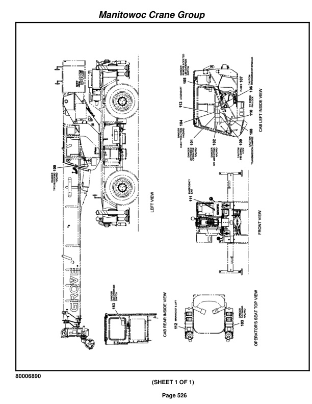 Grove RT540E Crane Parts Manual 229327 2009 3 Grove RT540E Crane Parts Manual 229327 2009-3