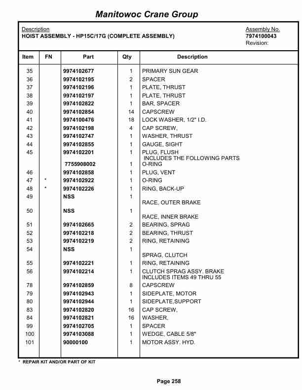 Grove RT540E Crane Parts Manual 229620 2008 2 Grove RT540E Crane Parts Manual 229620 2008-2