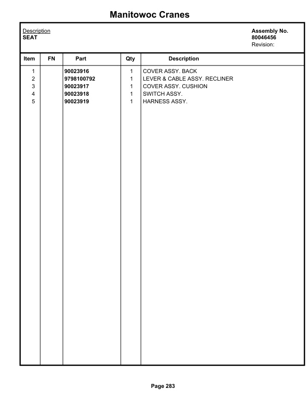 Grove RT540E Crane Parts Manual 233040 2020 2 Grove RT540E Crane Parts Manual 233040 2020-2
