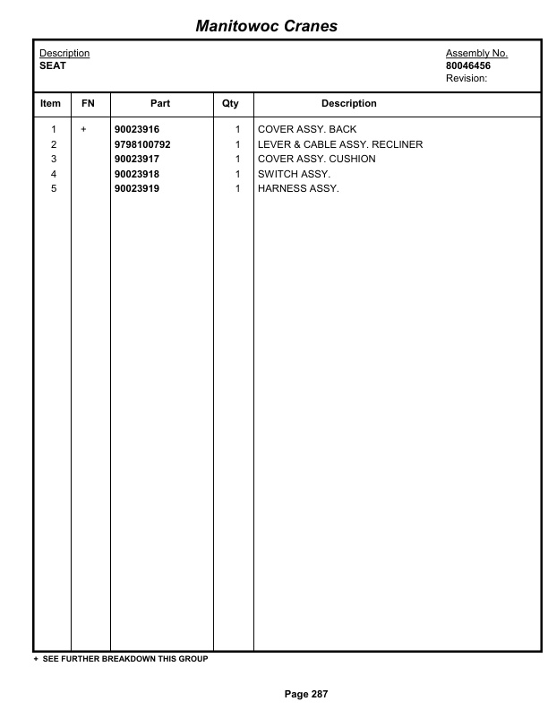 Grove RT540E Crane Parts Manual 233856 2013 2 Grove RT540E Crane Parts Manual 233856 2013-2