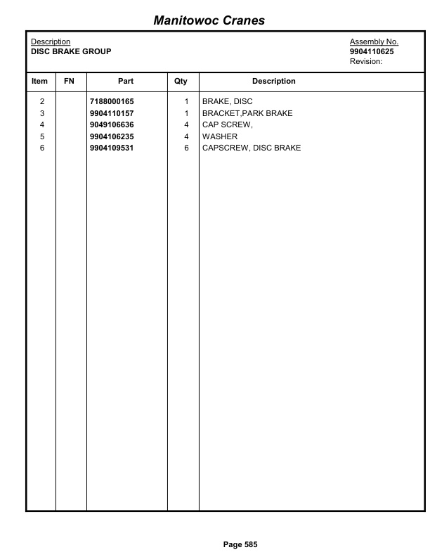 Grove RT540E Crane Parts Manual 233856 2013 3 Grove RT540E Crane Parts Manual 233856 2013-3