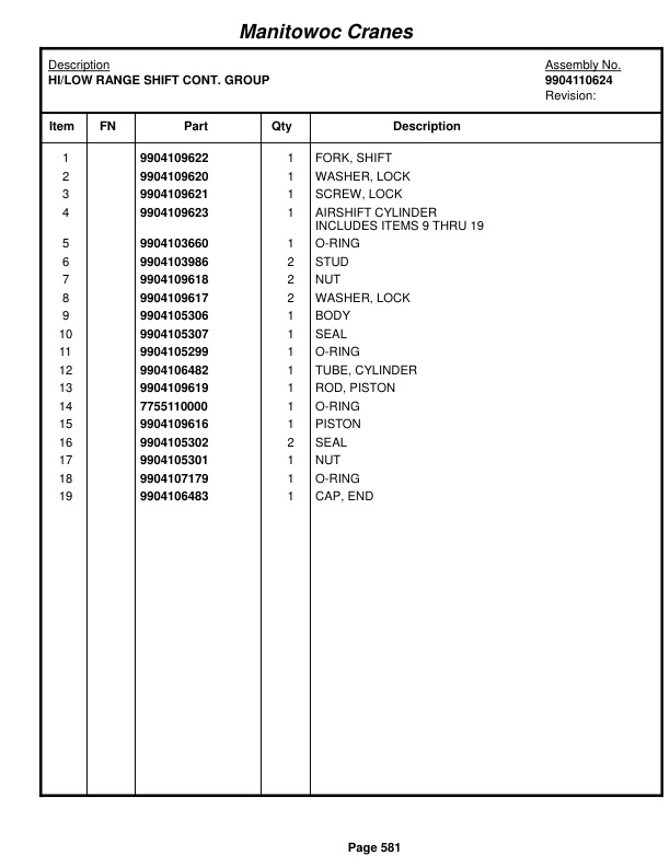 Grove RT540E Crane Parts Manual 234535 2014-3