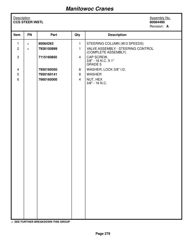 Grove RT540E Crane Parts Manual 236046 2018 2 Grove RT540E Crane Parts Manual 236046 2018-2