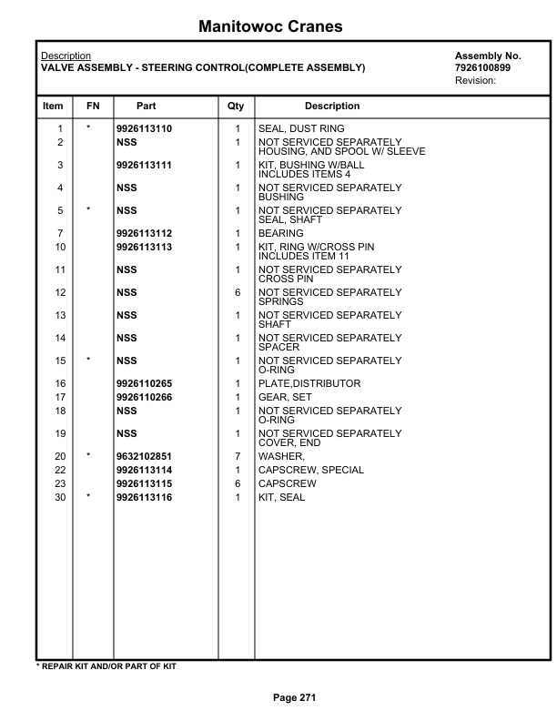 Grove RT540E Crane Parts Manual 236349 2018-2