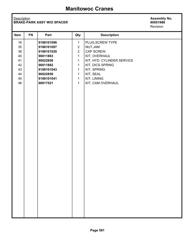 Grove RT540E Crane Parts Manual 236662 2019 3 Grove RT540E Crane Parts Manual 236662 2019-3