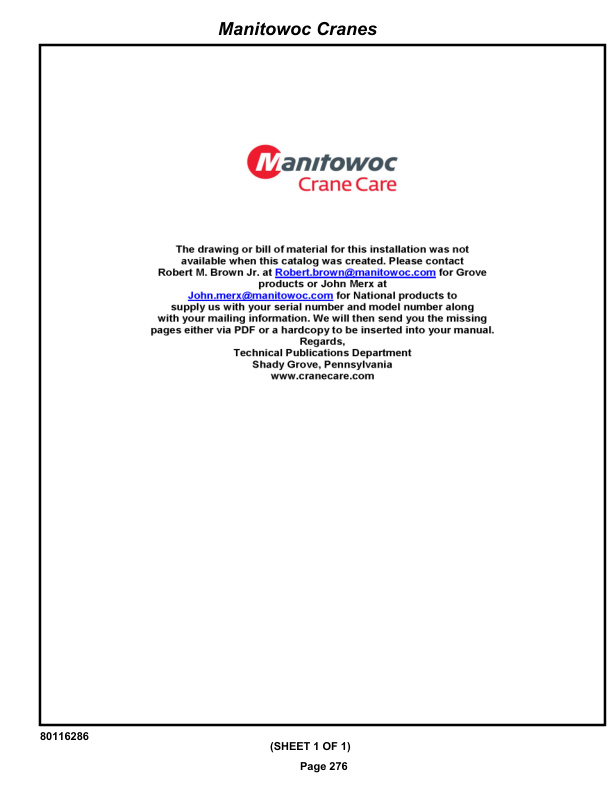 Grove RT540E Crane Parts Manual 236898 2020 2 Grove RT540E Crane Parts Manual 236898 2020-2