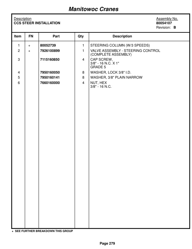 Grove RT540E Crane Parts Manual 400030 2016 2 Grove RT540E Crane Parts Manual 400030 2016-2