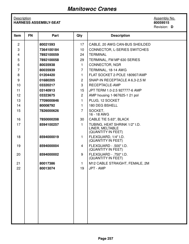 Grove RT540E Crane Parts Manual 609926 2017 2 Grove RT540E Crane Parts Manual 609926 2017-2