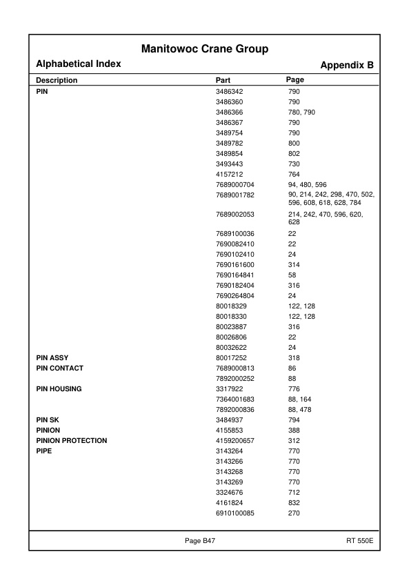 Grove RT550E Crane Spare Parts Catalog 2017 DE EN 2 Grove RT550E Crane Spare Parts Catalog 2017 DE EN-2