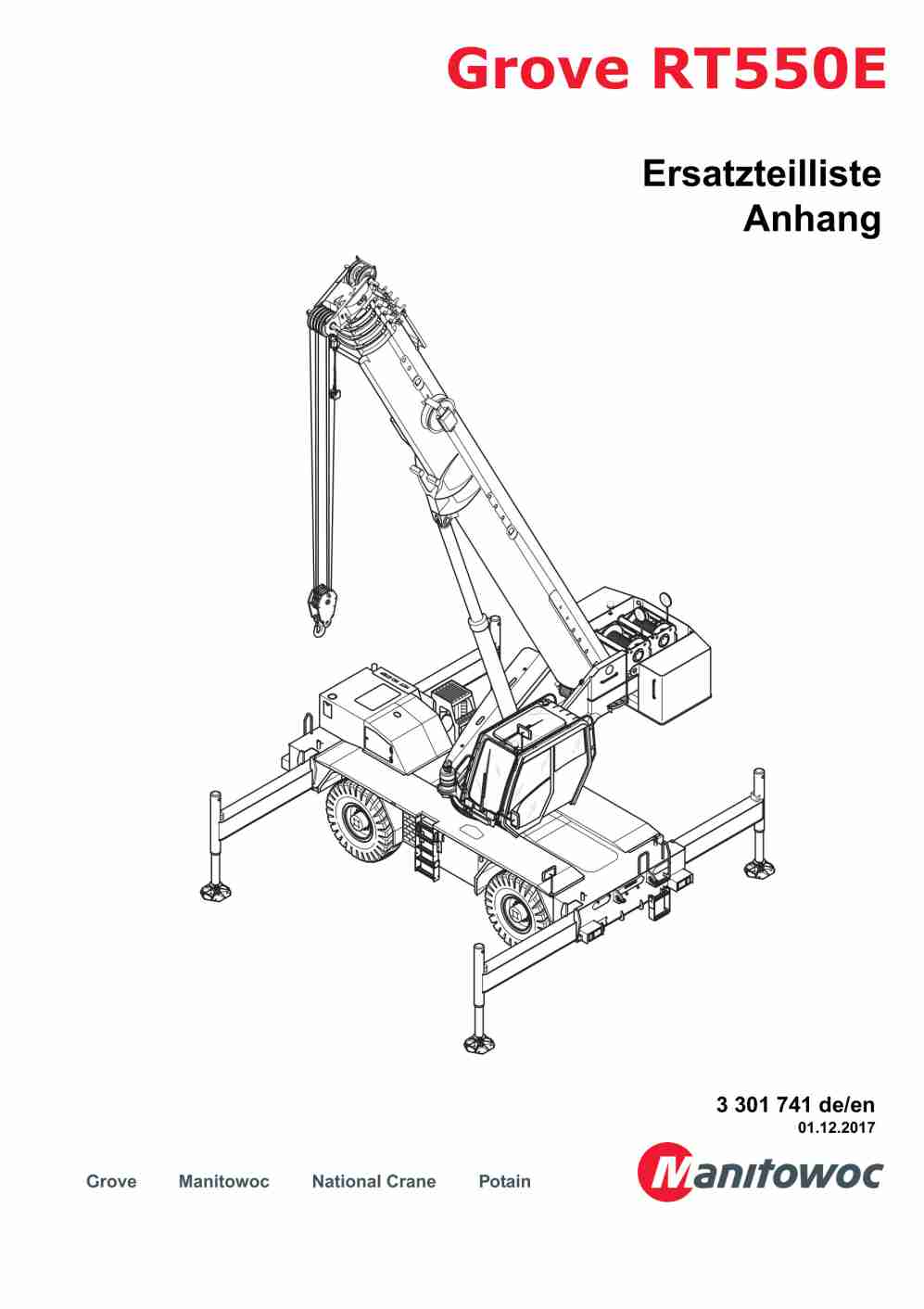 Grove RT550E Crane Spare Parts Catalog 2017 EN DE