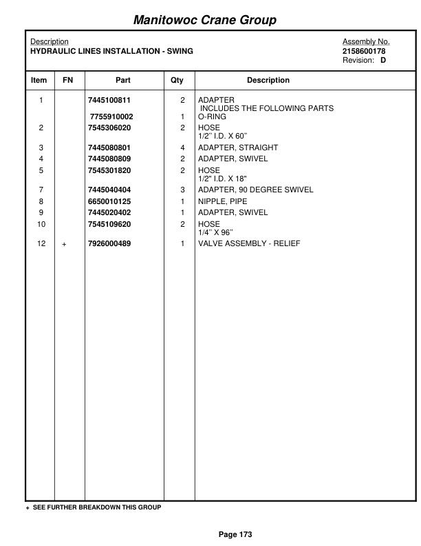Grove RT58C Crane Parts Manual 47834 2005 2 Grove RT58C Crane Parts Manual 47834 2005-2