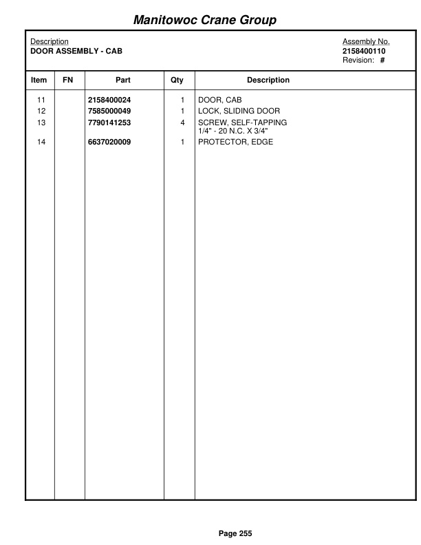Grove RT58C Crane Parts Manual 73775 2006 2 Grove RT58C Crane Parts Manual 73775 2006-2