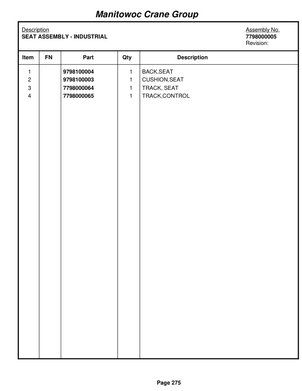 Grove RT58D Crane Parts Manual 71394 2005 2 Grove RT58D Crane Parts Manual 71394 2005-2