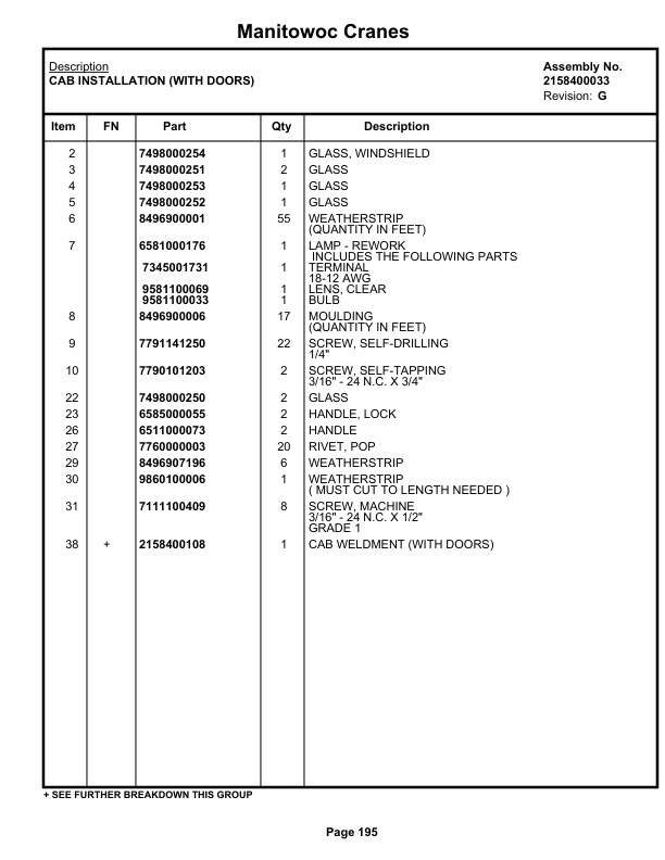 Grove RT58D Crane Parts Manual 75545 2022 2 Grove RT58D Crane Parts Manual 75545 2022-2