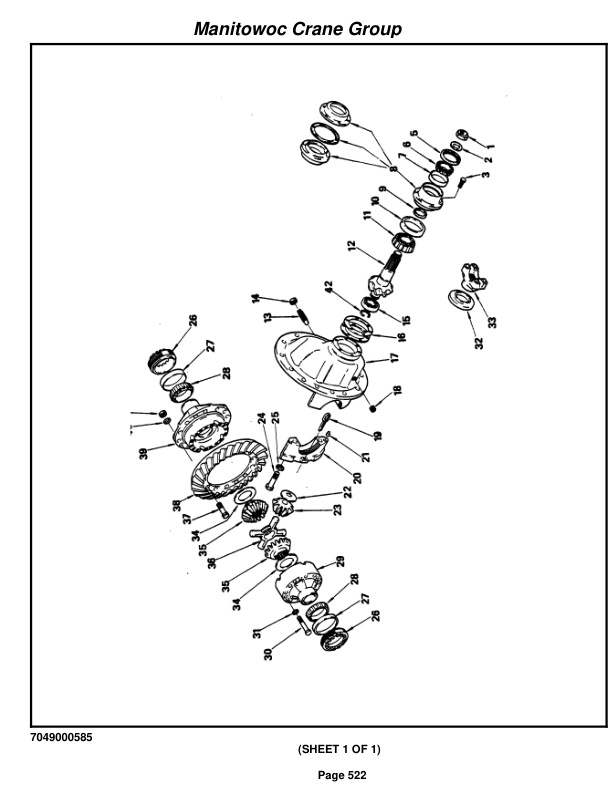 Grove RT58D Crane Parts Manual 76086 2005-3