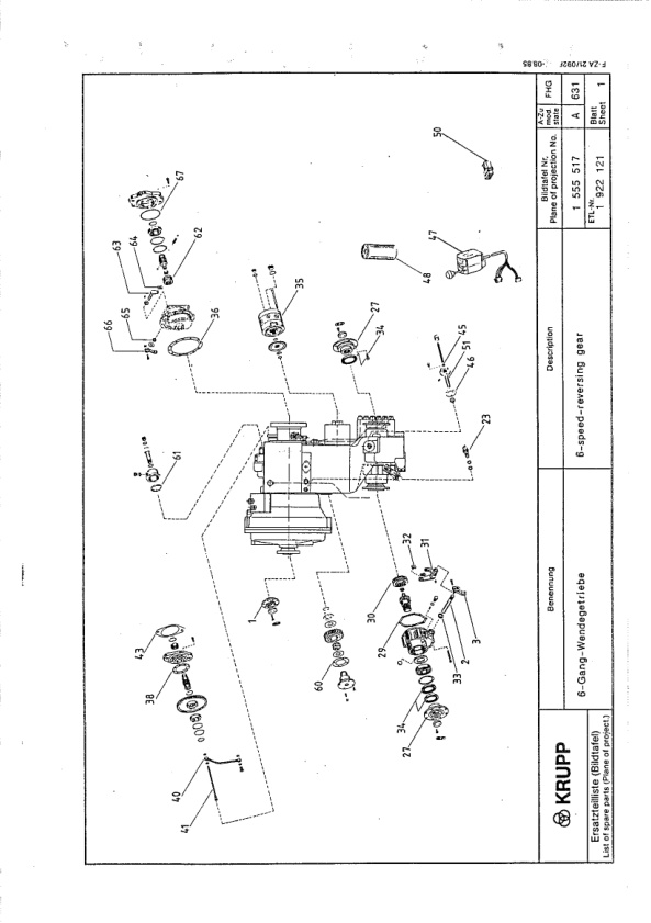 Krupp KMK 2025 Crane Spare Parts List 1988 EN DE FR 2 Krupp KMK 2025 Crane Spare Parts List 1988 EN DE FR-2