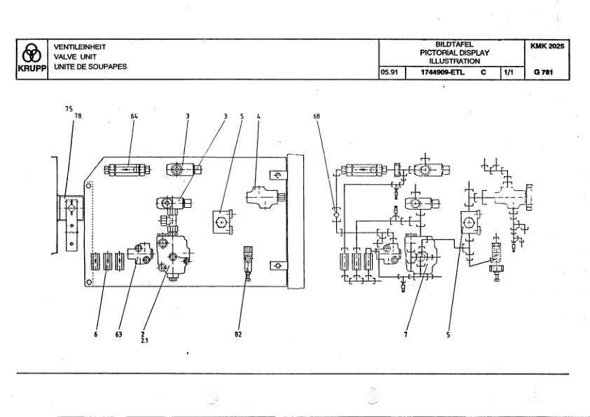Krupp KMK 2025 Crane Spare Parts List 1992 DE EN FR 2 Krupp KMK 2025 Crane Spare Parts List 1992 DE EN FR-2