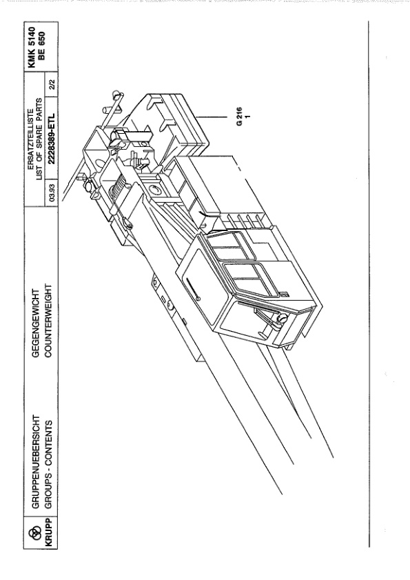 Krupp KMK 5140 Crane Spare Parts List 1993-07 EN DE-3