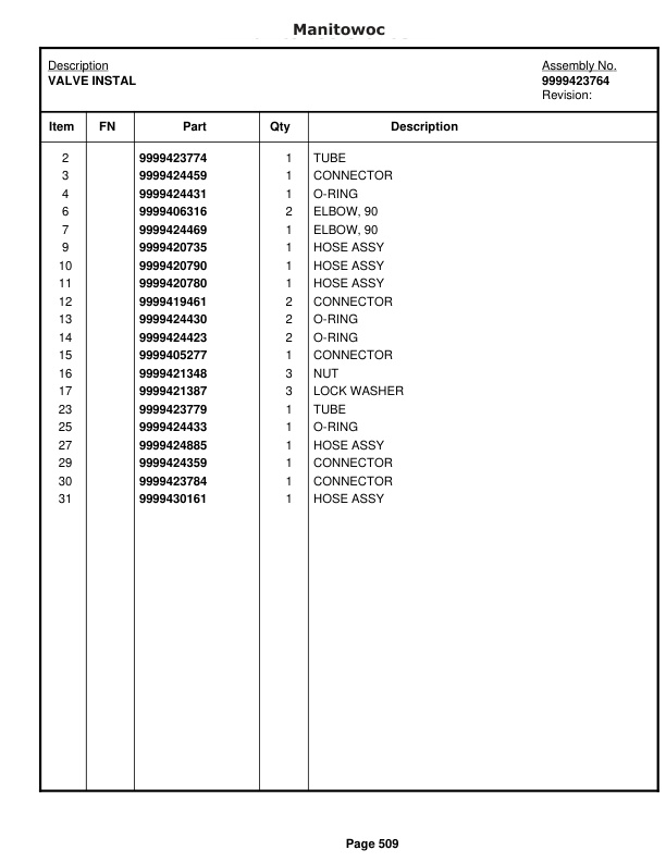 Alternative view of Manitowoc 10000 Crane Parts Manual 10001 2014