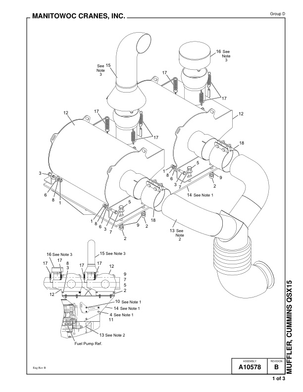 Alternative view of Manitowoc 16000 Crane Parts Manual 16001033 2014