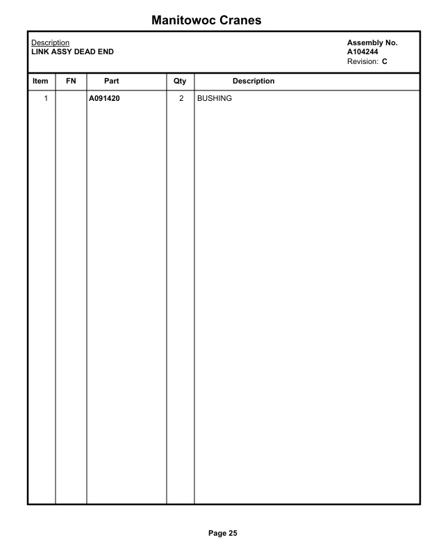 Manitowoc 16000WA Crane Parts Manual 16007059 2022 2 Manitowoc 16000WA Crane Parts Manual 16007059 2022-2