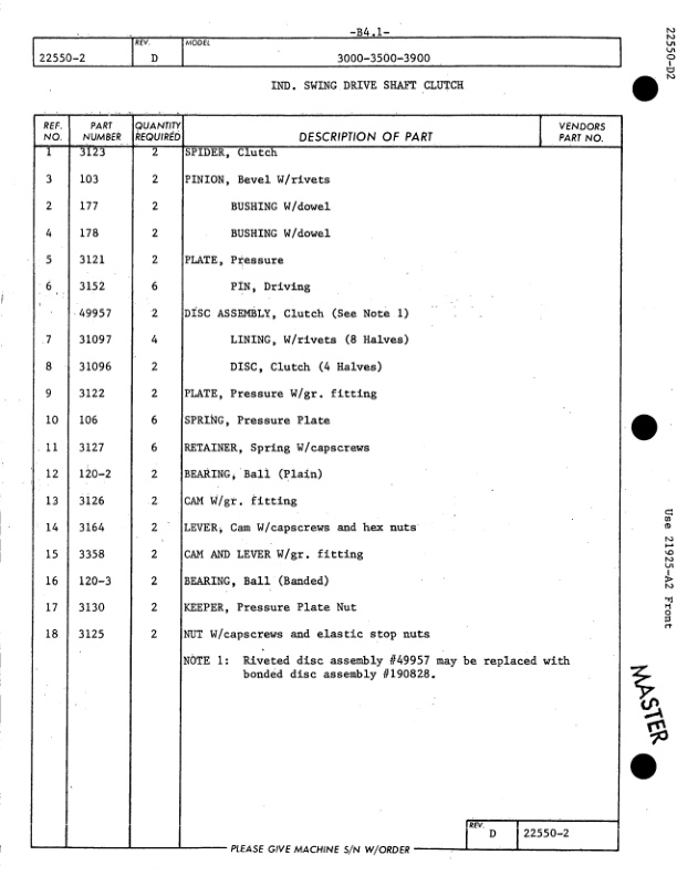 Alternative view of Manitowoc 3000 Crane Parts Manual 30022 2008