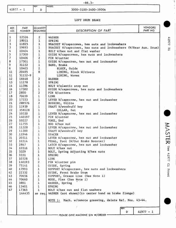 Alternative view of Manitowoc 3000W Crane Parts Manual 30218 2007