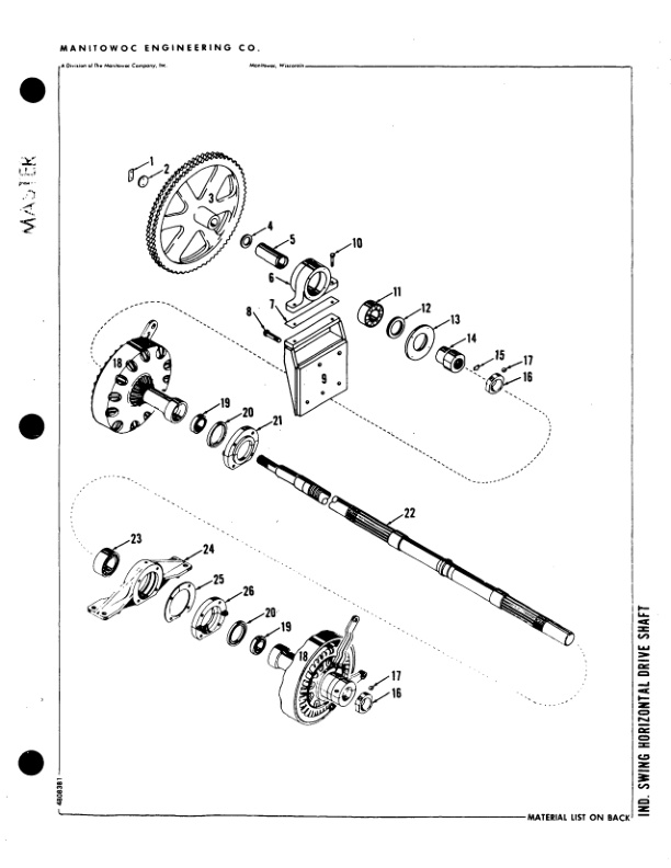 Alternative view of Manitowoc 3000W Crane Parts Manual 30314 2011