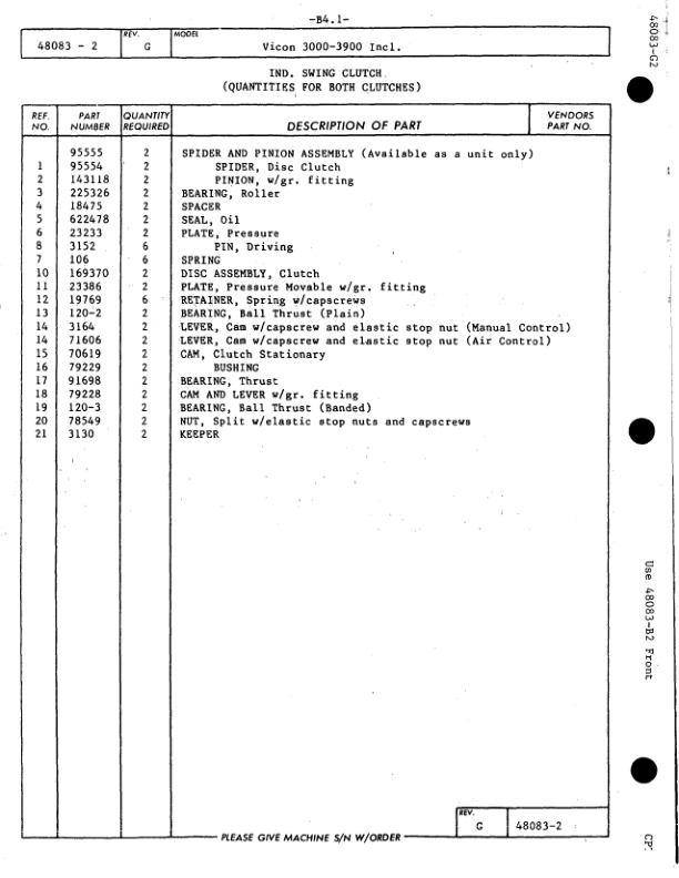 Alternative view of Manitowoc 3000W Crane Parts Manual 30324 2007