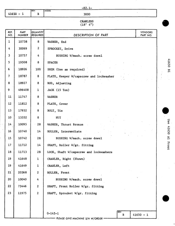 Manitowoc 3100 Crane Parts Manual 31002 2011-3