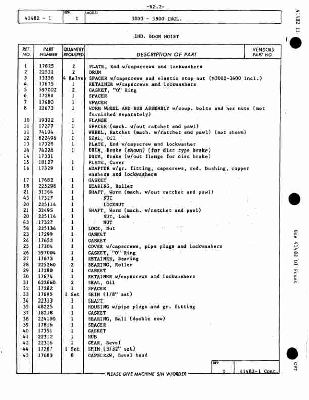Alternative view of Manitowoc 3500 Crane Parts Manual 35182 2012