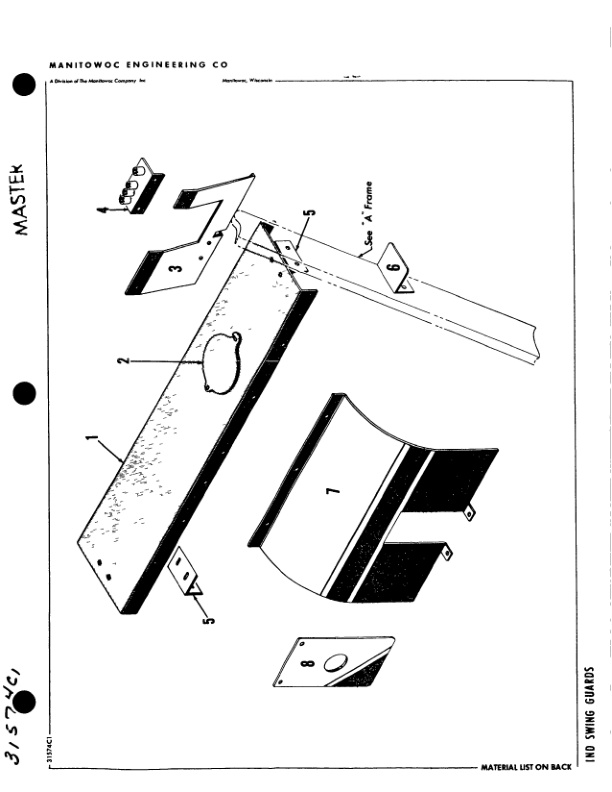 Alternative view of Manitowoc 3900 Crane Parts Manual 39107 2007