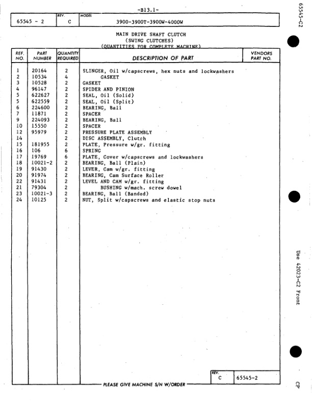 Alternative view of Manitowoc 3900 Crane Parts Manual 391258 2016