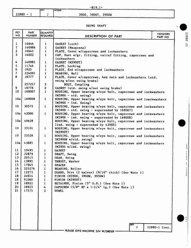 Alternative view of Manitowoc 3900 Crane Parts Manual 39129 2014