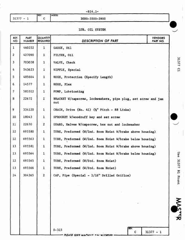 Alternative view of Manitowoc 3900 Crane Parts Manual 39205 2014