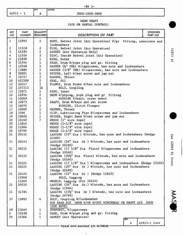 Alternative view of Manitowoc 3900 Crane Parts Manual 3929 2011