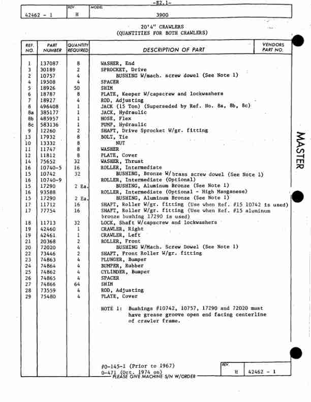 Manitowoc 3900 Crane Parts Manual 39389 2003 3 Manitowoc 3900 Crane Parts Manual 39389 2003-3