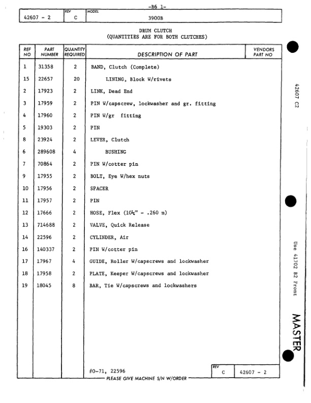 Alternative view of Manitowoc 3900 Crane Parts Manual 39603 2008