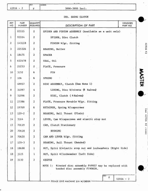 Alternative view of Manitowoc 3900 Crane Parts Manual 39610 2011