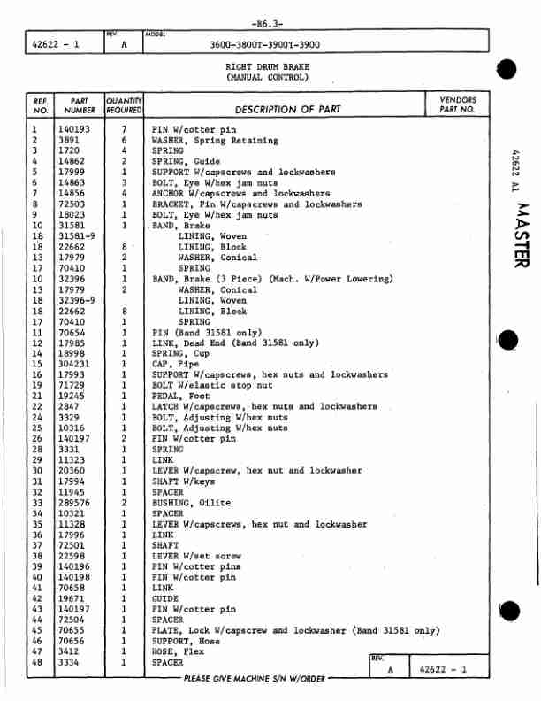 Alternative view of Manitowoc 3900 Crane Parts Manual 39638 2008