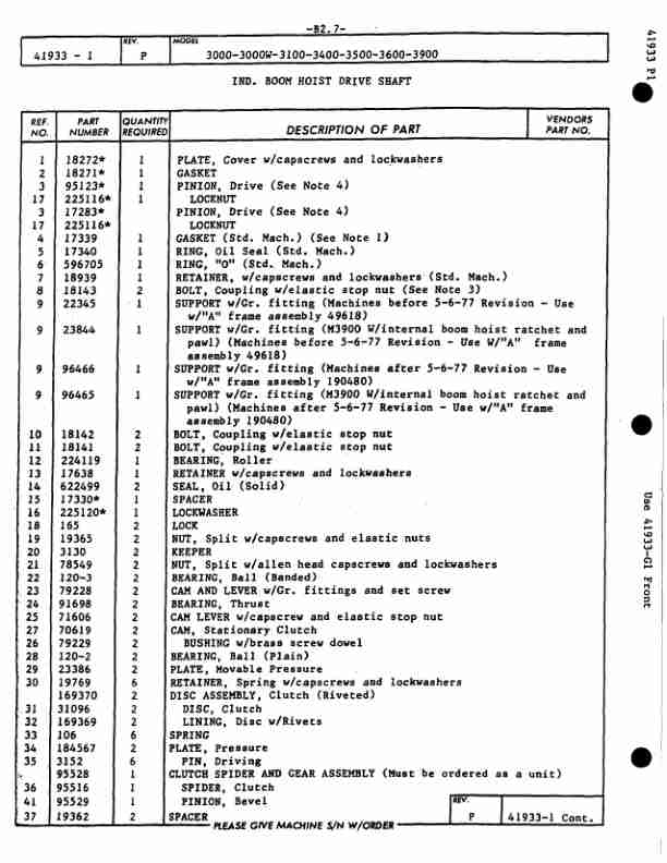 Alternative view of Manitowoc 3900 Crane Parts Manual 39642 2016