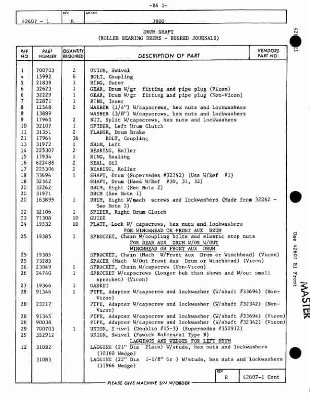 Alternative view of Manitowoc 3900 Crane Parts Manual 39676 2005